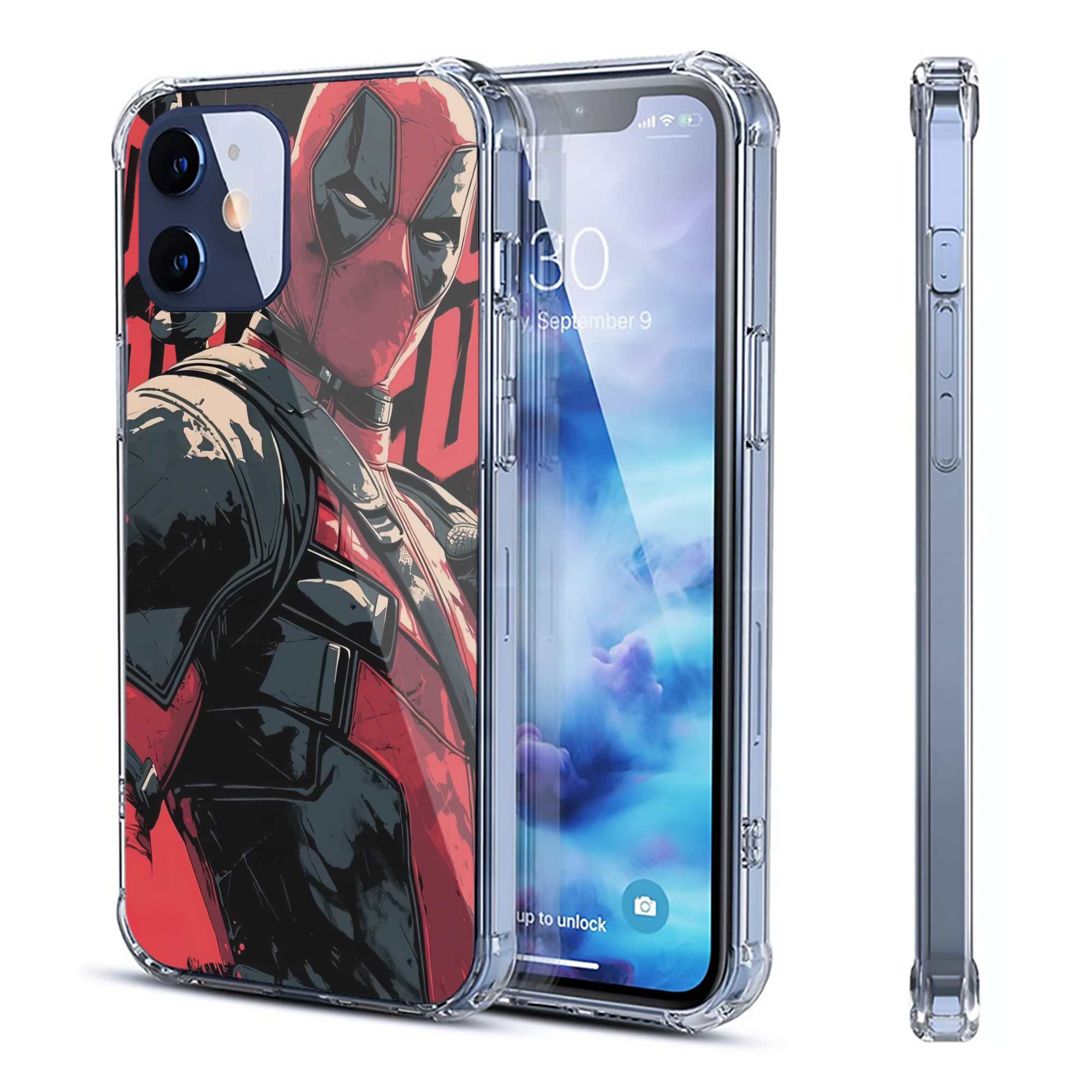 （画像用） Deadpool デッドプール 【iPhone 12シリーズ対応】透明スマホケース（クリアソフトケース）